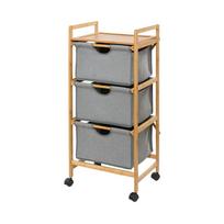 Iš bambuko vonios lentyna pilkos spalvos/rudos spalvos 44x96 cm Bahari – Wenko