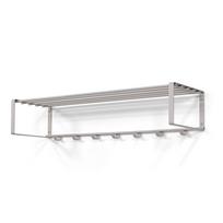 Taupe spalvos iš metalo sieninė lentyna su lentyna 100 cm Rex – Spinder Design