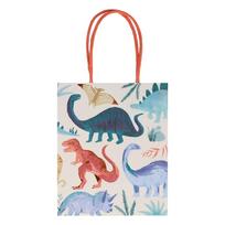 Dovanų maišelių rinkinys 8 vnt. 13x8 cm Dinosaur Kingdom – Meri Meri