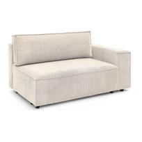 Modulinė sofa kreminės spalvos iš kordinio velveto (su dešiniuoju kampu) Nihad modular – Bobochic Paris