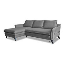 Pilka sofa-lova Miuform Charming Charlie, kairysis kampas