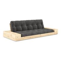 Sulankstoma sofa iš kordinio velveto juodos spalvos/antracito spalvos 244 cm Base – Karup Design