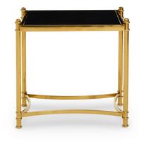 Šoninis stalas su stikliniu stalviršiu 50x56 cm Ackley – Premier Housewares