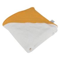 Iš muslino vaikiškas rankšluostis su gobtuvu geltonos spalvos 75x75 cm – Bébé Douceur