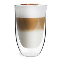 Iš stiklo puodeliai 6 vnt. su dviguba sienele/latte kavai 350 ml – Vialli Design