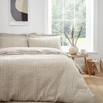 Dvigulė patalynė smėlio spalvos 200x200 cm Tamba Stripe – Pineapple Elephant