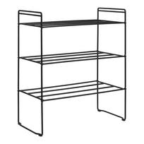 Iš metalo batų lentyna juodos spalvos Swansea – House Nordic