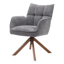 Pilkos spalvos iš audinio valgomojo kėdžių komplektas 2 vnt. Marilla – Unique Furniture