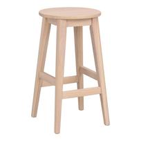 Natūralios spalvos iš ąžuolo masyvo baro taburetė (sėdynės aukštis 65 cm) Austin – Rowico