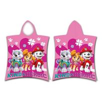 Vaikiškas pončas iš frote audinio rožinės spalvos Paw Patrol – Jerry Fabrics
