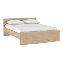 Natūralios spalvos dvigulė lova iš ąžuolo be grotelių 180x200 cm Naia – Tvilum
