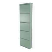Pilkai žalios spalvos iš metalo atlenkiama spintelė batams 50x169x15 cm Billy – Spinder Design