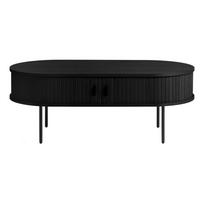 Juodas kavos staliukas 60x120 cm Nola - Unique Furniture