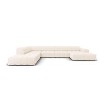 Kampinė sofa kreminės spalvos (su kairiuoju kampu/„U“ formos) Chicago – Cosmopolitan Design