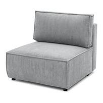 Modulinė sofa šviesiai pilkos spalvos iš kordinio velveto (modulinė) Nihad modular – Bobochic Paris