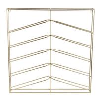 Sieninė auksinės spalvos iš metalo vyno lentyna butelių skaičius 10 67x66x7,5 cm Cuadro – PT LIVING