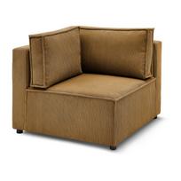 Modulinė sofa garstyčių spalvos iš kordinio velveto (kintama) Nihad modular – Bobochic Paris