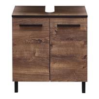 Rudos spalvos pakabinama ąžuolinė spintelė po praustuvu be maišytuvo 60x53 cm Set 374 - Pelipal