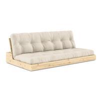 Sulankstoma sofa iš lino pilkos spalvos/smėlio spalvos 196 cm Base – Karup Design
