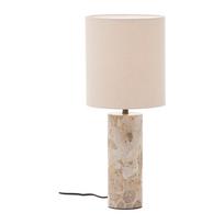 Smėlio spalvos iš marmuro stalinis šviestuvas (aukštis 54 cm) su tekstiliniu gaubtu Raze – Kave Home