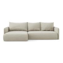 Kreminės spalvos sulankstoma/su sandėliavimo vieta kampinė sofa (su kairiuoju kampu) Nanea – Makamii