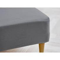 Iš organiškos medvilnės paklodė pilkos spalvos su guma 180x200 cm Calm – Södahl