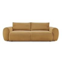 Iš kordinio velveto sulankstoma sofa garstyčių spalvos 257 cm Lucien – Bobochic Paris