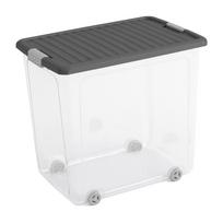 Iš plastiko daiktadėžė su dangčiu 56,5x39x51,5 cm W box XL – KIS