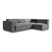 Kampinė sofa pilkos spalvos (su dešiniuoju kampu) Flex Felix – Miuform