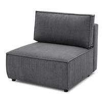 Modulinė sofa tamsiai pilkos spalvos iš kordinio velveto (modulinė) Nihad modular – Bobochic Paris