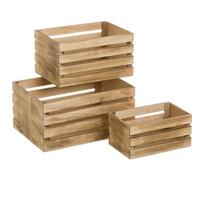 Natūralios spalvos daiktadėžės 3 vnt. 31x23x15 cm – Casa Selección