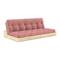 Sulankstoma sofa iš kordinio velveto rožinės spalvos 196 cm Base – Karup Design
