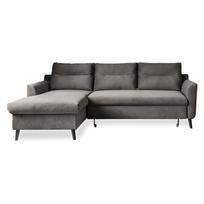 Tamsiai pilka aksominė sofa-lova Miuform Stylish Tent, kairysis kampas