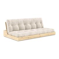 Sulankstoma sofa iš kordinio velveto baltos spalvos 196 cm Base – Karup Design