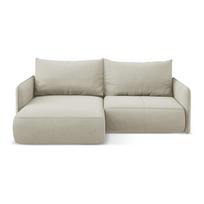 Kreminės spalvos sulankstoma/su sandėliavimo vieta kampinė sofa (su kairiuoju kampu) Nanea – Makamii