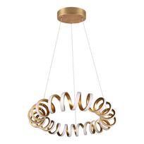 Kabantis šviestuvas auksinės spalvos LED ø 55 cm Curl – Trio
