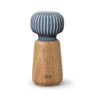 Prieskonių malūnėlis iš ąžuolo medienos su antracito spalvos porceliano detalėmis Kähler Design Hammershoi, aukštis 13 cm