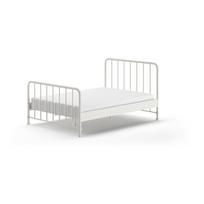 Iš metalo dvigulė lova baltos spalvos su lovos grotelėmis 140x200 cm BRONXX – Vipack