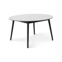 Apvalios formos prailginamas valgomojo stalas su papildomu stalviršiu su baltu stalviršiu ø 135 cm Meza – Hammel Furniture