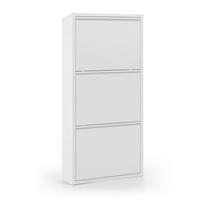 Baltos spalvos iš metalo atlenkiama spintelė batams 50x103x15 cm Ode – Kave Home