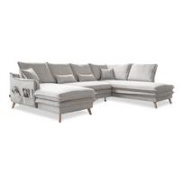 Sulankstoma kampinė sofa smėlio spalvos (su dešiniuoju kampu/„U“ formos) Charming Charlie – Miuform