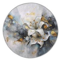 Skalbiamas apvalios formos kilimas mėlynos spalvos/pilkos spalvos ø 150 cm Golden Lilly – Mila Home