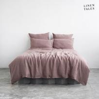 Rožinės spalvos lininė dvigulė paklodė 200x220 cm - Linen Tales