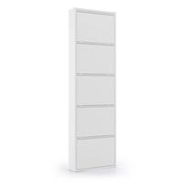 Baltos spalvos iš metalo atlenkiama spintelė batams 50x169x15 cm Ode – Kave Home