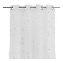 Baltos spalvos/sidabrinės spalvos permatoma užuolaida 140x260 cm Dinos – Casa Selección