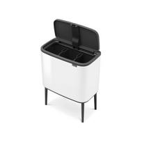 Iš plieno šiukšliadėžė baltos spalvos rūšiavimui/galima atidaryti palietus 33 l Bo Touch Bin – Brabantia