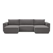 Kampinė sofa pilkos spalvos („U“ formos) Nihad – Bobochic Paris
