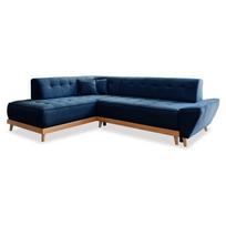 Tamsiai mėlyna sofa-lova Miuform Dazzling Daisy L, kairysis kampas
