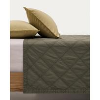 Žalios spalvos iš medvilnės dygsniuota lovatiesė 180x260 cm Serla – Kave Home
