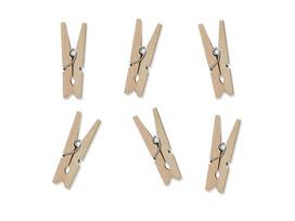 Mediniai segtukai Natural Wood, šviesiai rudi, 3 cm, 1 pak/20 vnt